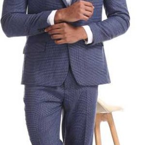 Super Slim Self Design Men Suit