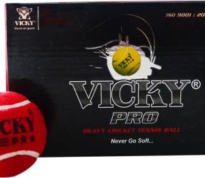 VICKY Pro heavy cricket tennis ball Cricket Tennis Ball  (Pack of 6, Red)