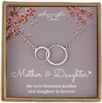 Mother Daughter Necklace - Sterling Silver 2 Circle Necklace