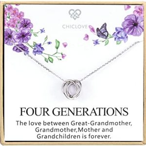 Four Generations Necklace for Great Grandmother