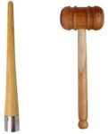 Red Lion Cricket Bat Grip Cone & Knocking Hammer Bat Mallet Wooden Bat Mallet