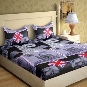 IWS 144 TC Microfiber Double 3D Printed Bedsheet