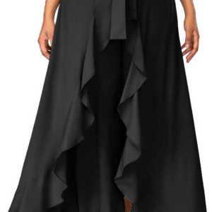 Women Solid Regular Black Skirt
