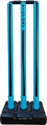 VICTORY Heavy Plastic Cricket Stumps Set (Blue)
