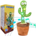 Bluetech Mimicry Toy Cactus with Lights and Music - Repeat and Record Musical Toy  (Green, Brown)